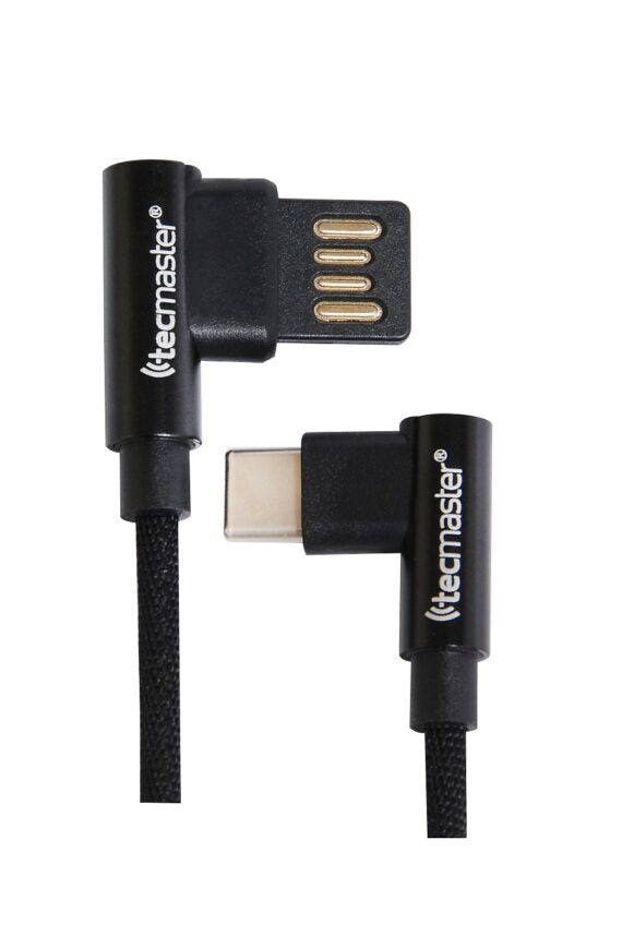 Cable Tipo C Reversible 90º Reforzado Tecmaster Negro – imagen 3
