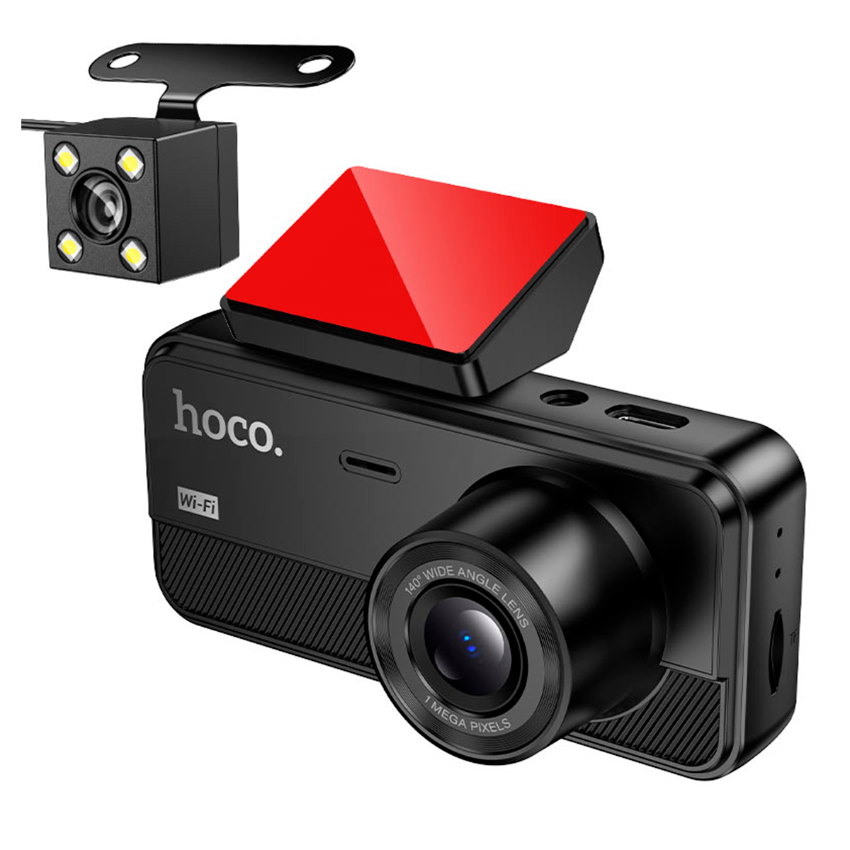 Camara De Auto Hoco Dv15 Dual Dash Cam 720p Negro
