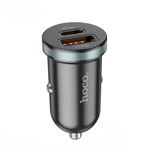Cargador de Auto Hoco Dz19 30w Puerto Tipo C Negro