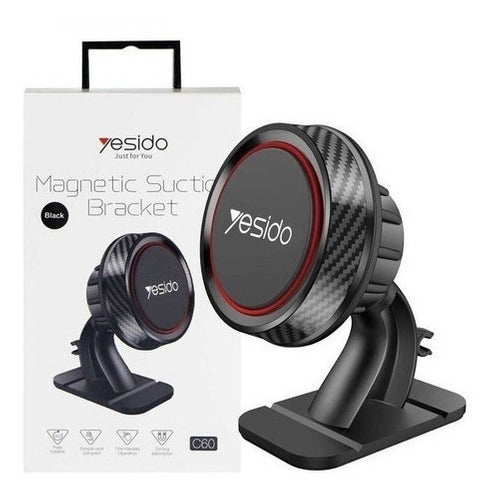 Soporte De Auto Para Celular Magnetico Yesido C60 Negro – imagen 3