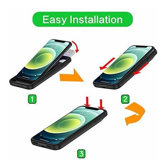 Funda Carcasa Bateria Power Case Iphone 12 Mini 5000 mah Negro – imagen 5