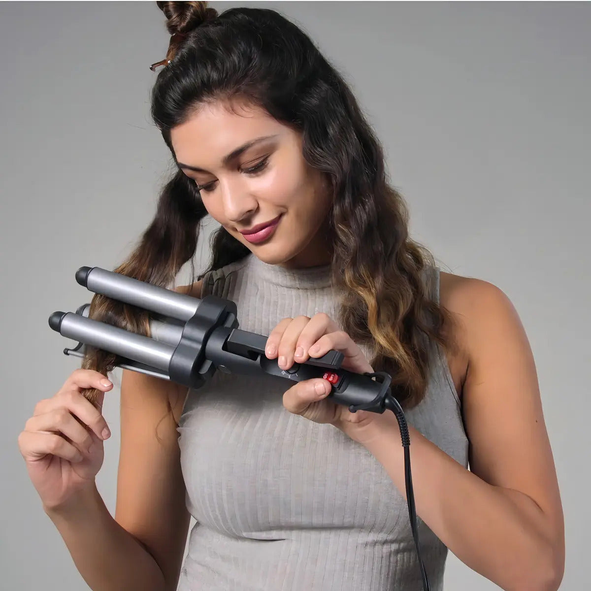 Ondulador Pelo Revlon Waver Jumbo De 3 Barriles Gris – imagen 3