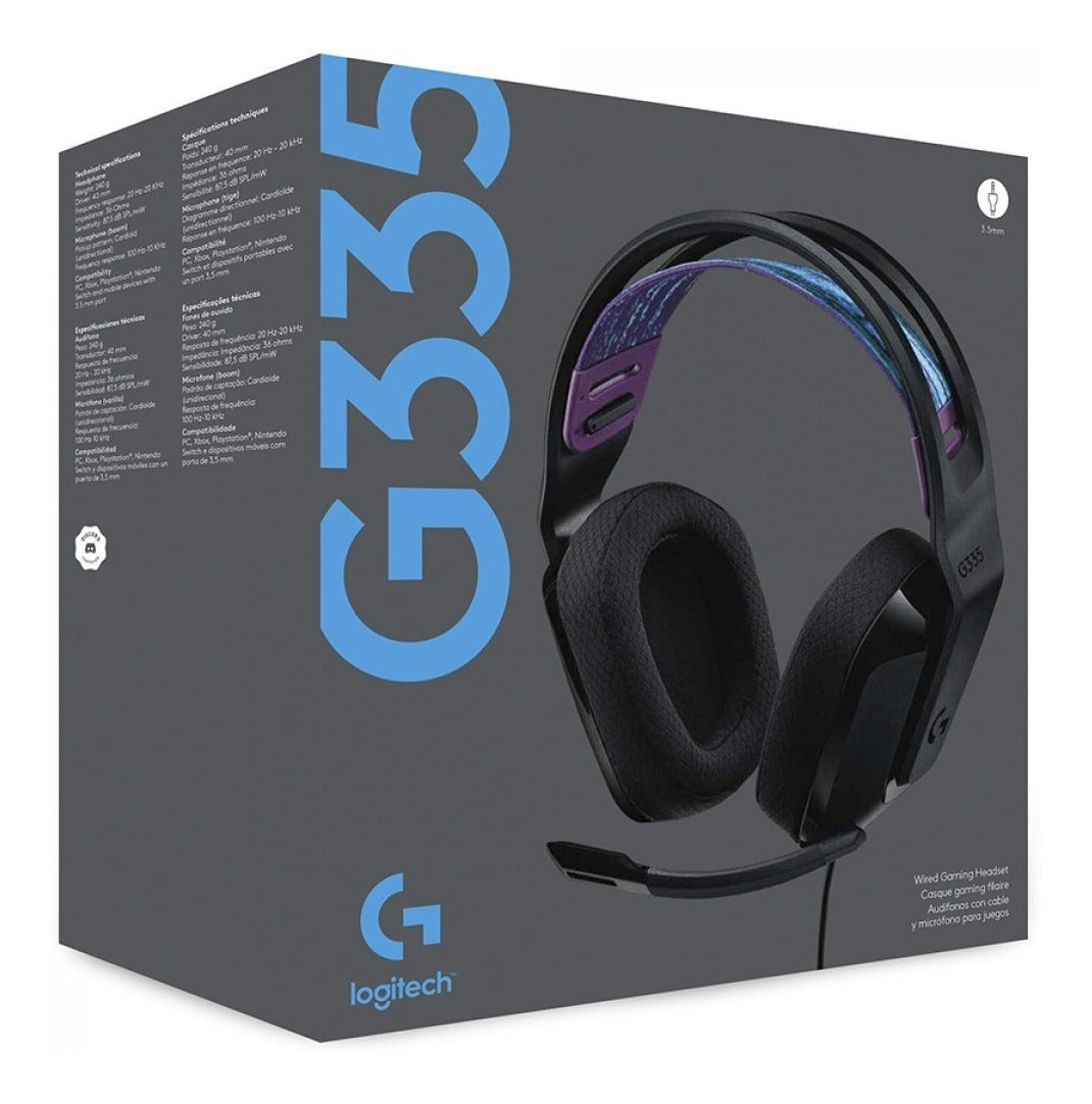 Audifonos Gamer Logitech Logitech G335 Pc Ps4 Switch Xbox Negro – imagen 4