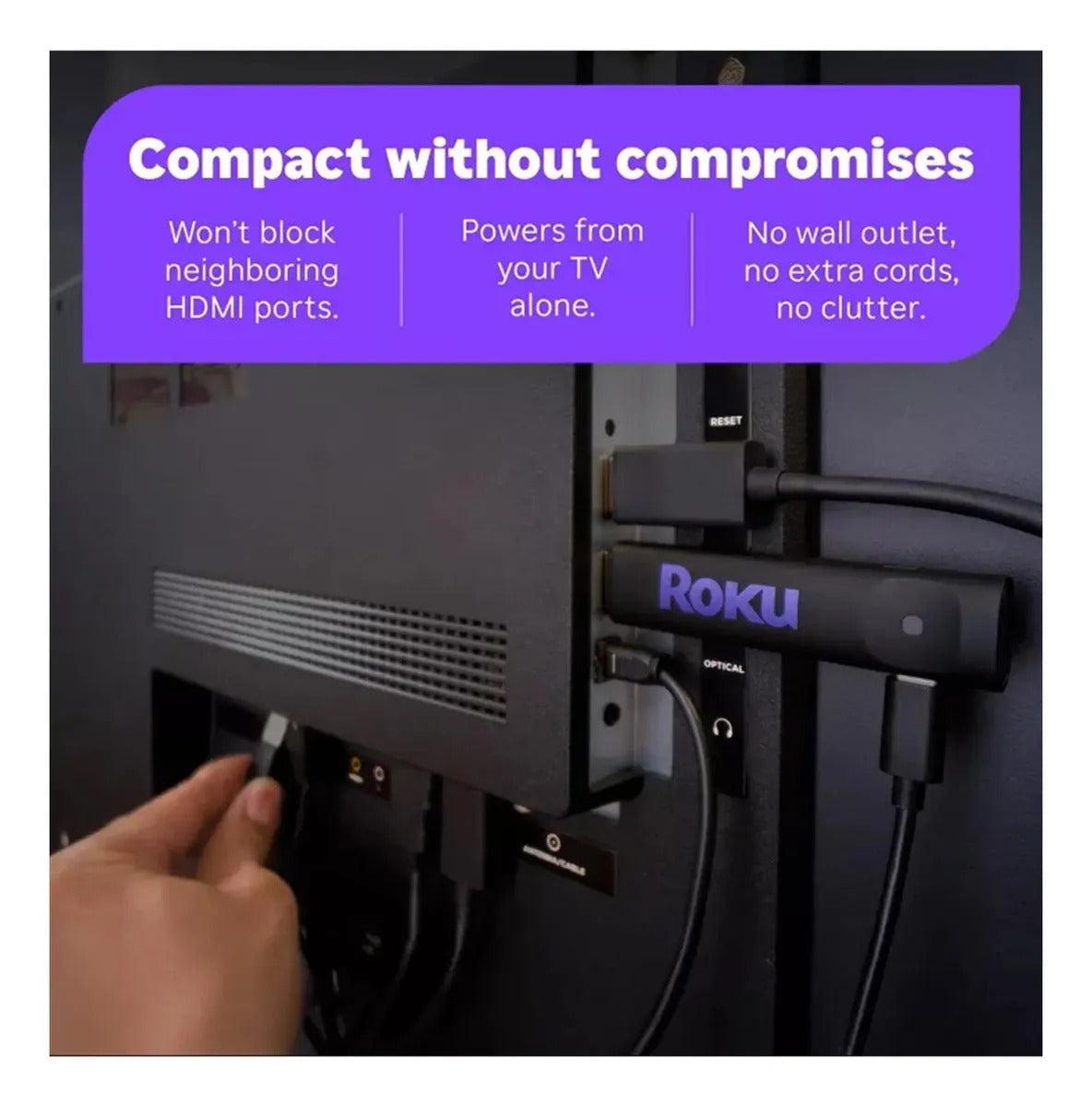 Roku 3840s2 Streaming Stick Hd Con Control Por Voz Negro – imagen 3