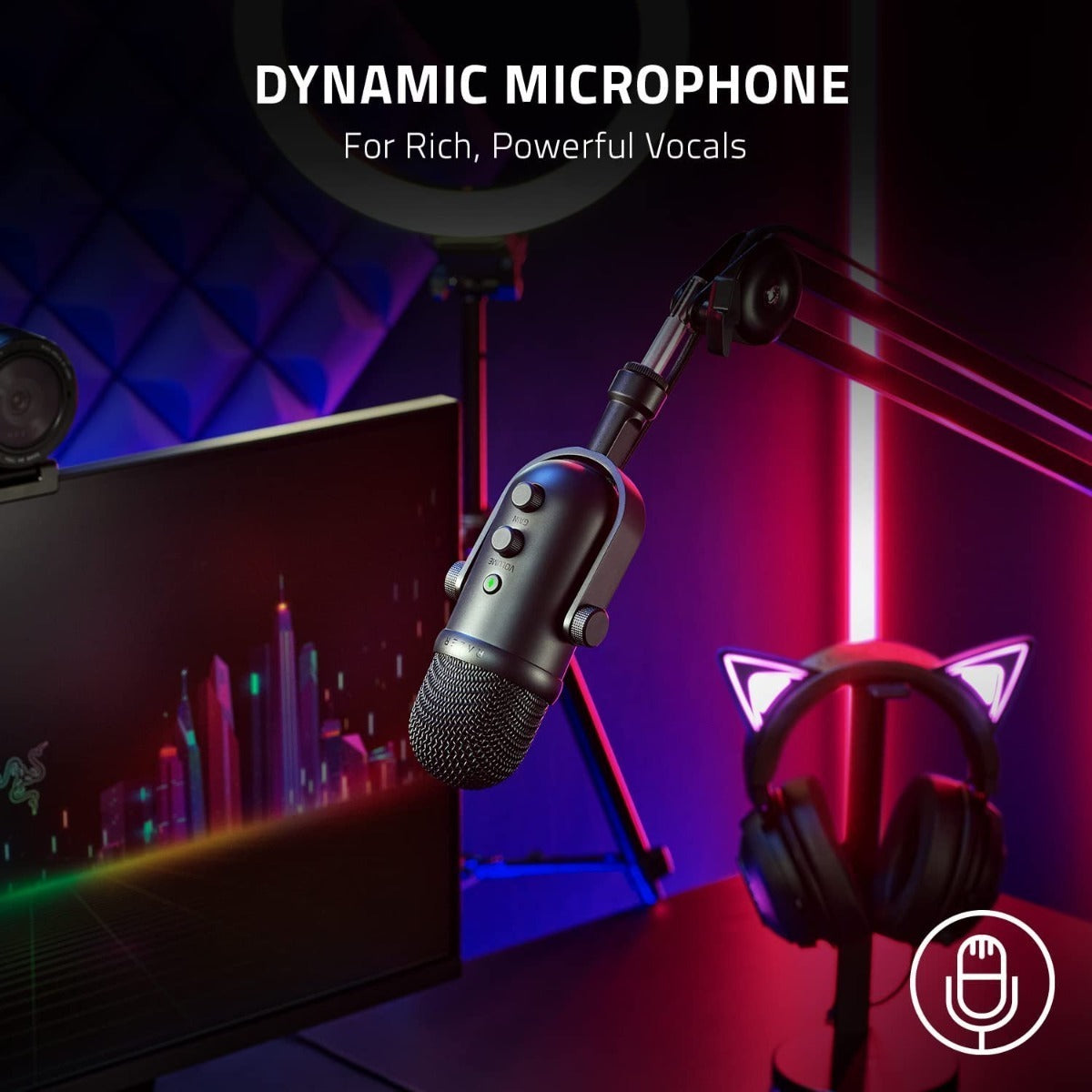 Micrófono Streamer Razer Seiren V2 Pro Usb Profesional Mic Dinámico – imagen 4