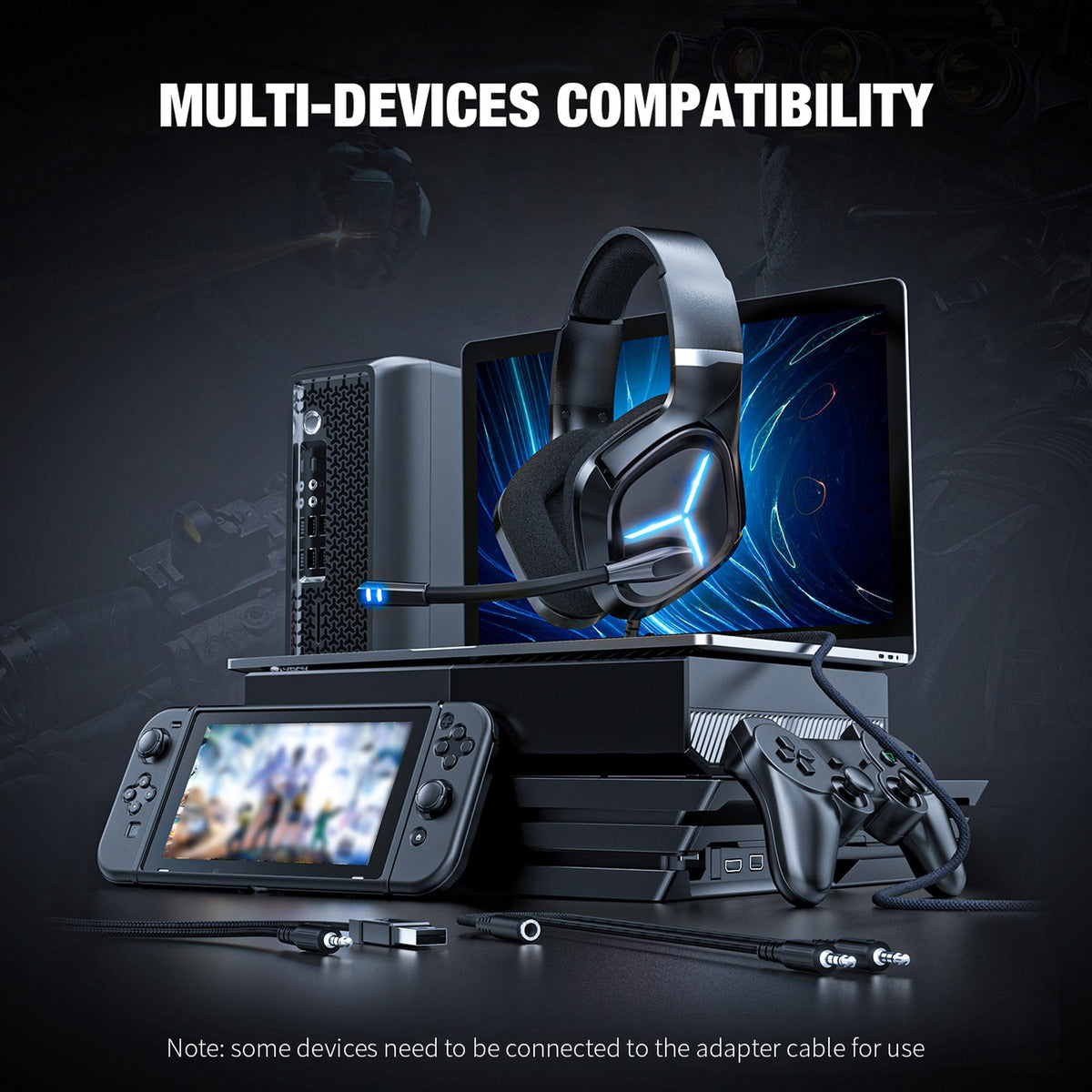 Audífonos Gamer Onikuma X9 Rgb Pc Ps4 Ps5 Xbox Switch Negro – imagen 2