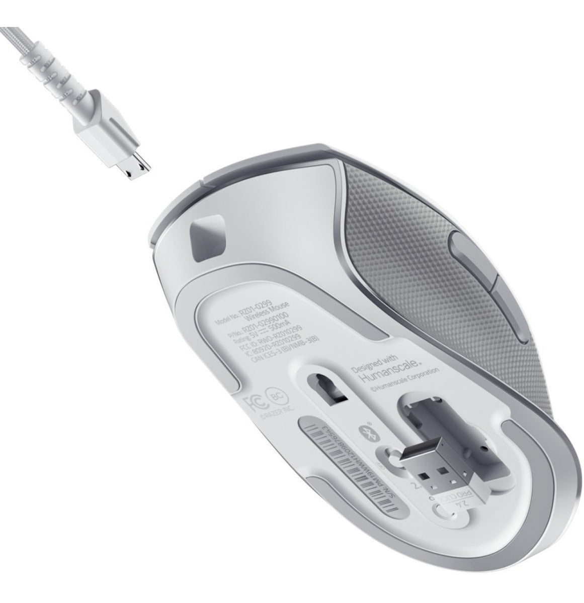 Mouse Razer Pro click Wireless bluetooth 2.4ghz Humanscale Blanco – imagen 4