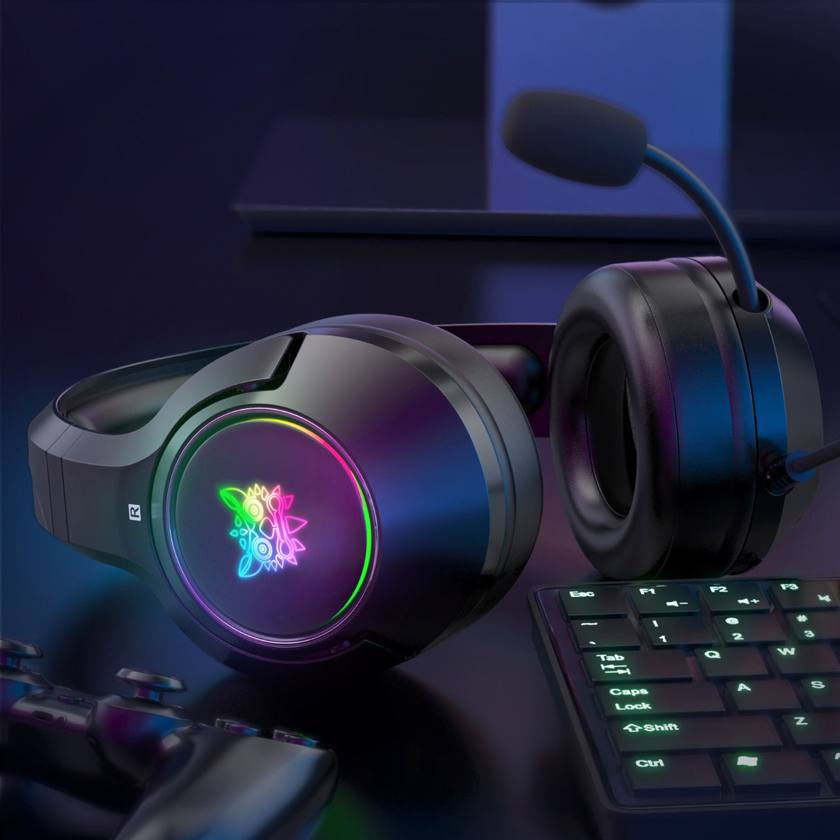Audfonos Gamer Onikuma k9 Rgb Orejas 3.5mm Pc Ps4 Ps5 Switch Xbox – imagen 6