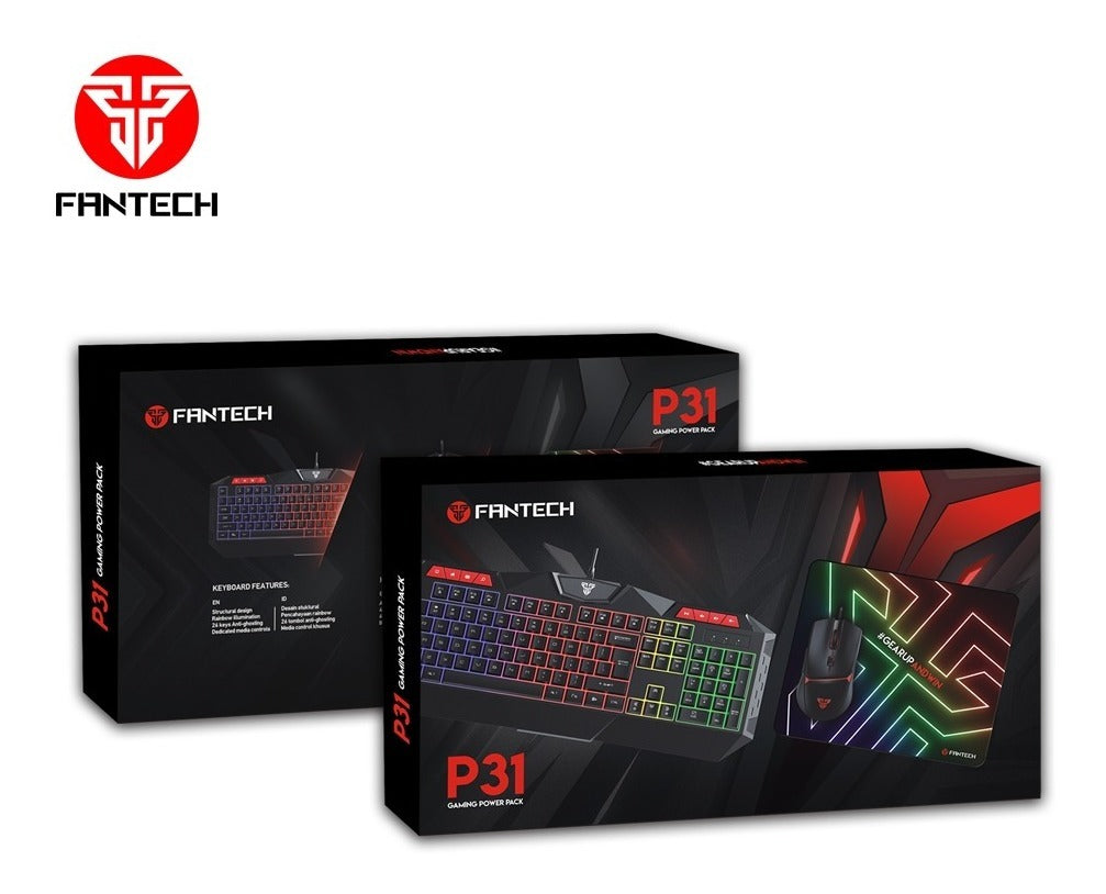 Combo Kit Gamer Fantech Teclado + Mouse + Pad P31 Negro – imagen 6