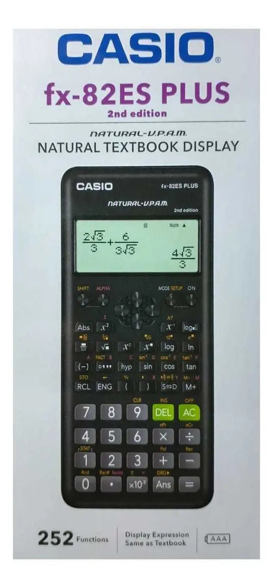 Calculadora Científica Casio Fx-82es Plus-2 252 Funciones Negro – imagen 3