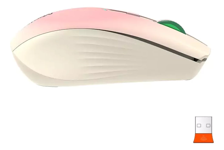 Mouse Vertical Dual Wireless Bluetooth Meetion Btm002 Rosa – imagen 2