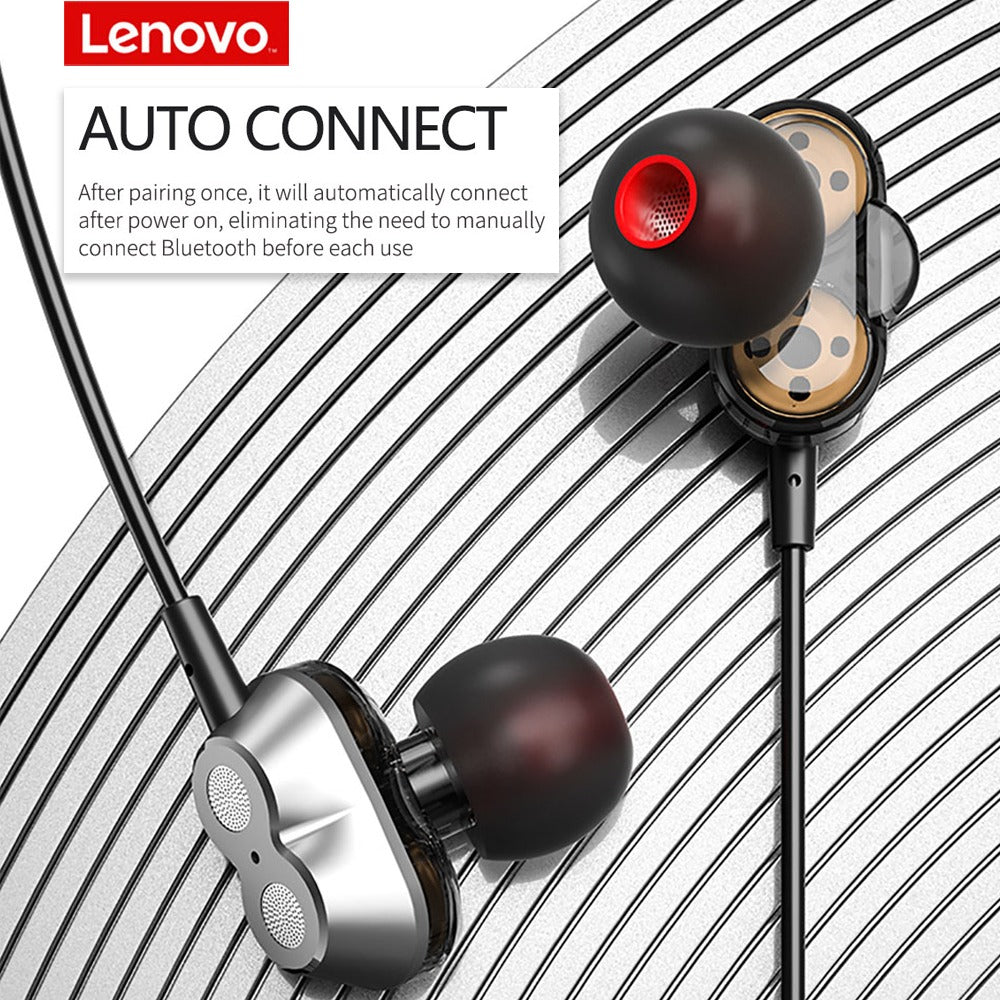 Audifonos Bluetooth Lenovo Deportivo He08 Negro – imagen 2