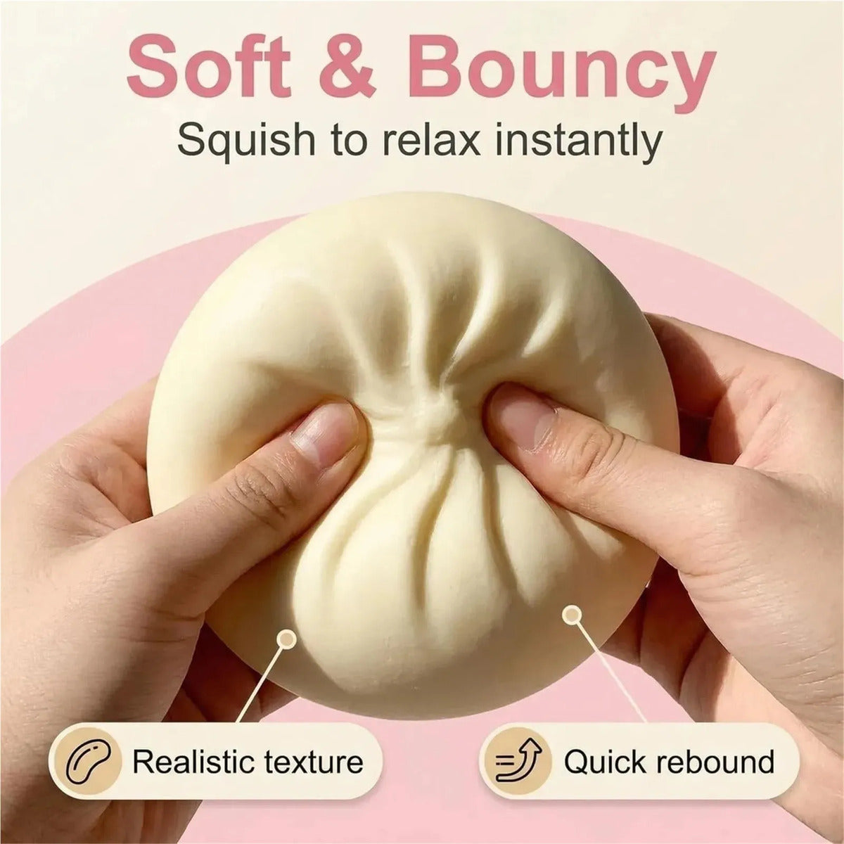 Squishy Dumpling Juguete Antiestrés 8.5cm Sorpresa Clasico – imagen 3