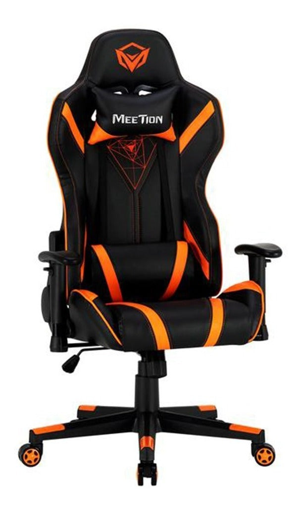 Silla Gamer Meetion Chr15 Negro Naranjo – imagen 2