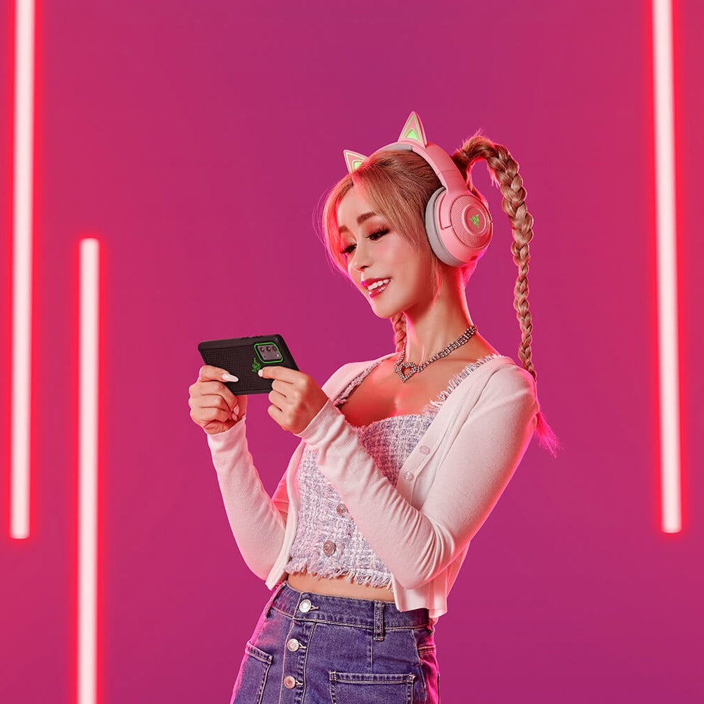 Audifonos Gamer Razer Bluetooth Kraken Kitty Edition Rgb Rosado – imagen 3