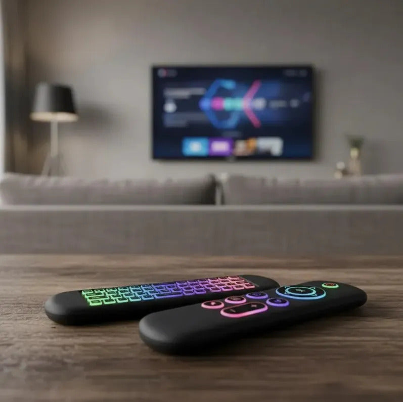 Control Remoto Air Mouse M5 con Teclado QWERTY Retroiluminado Bluetooth 5.2 - vista 2
