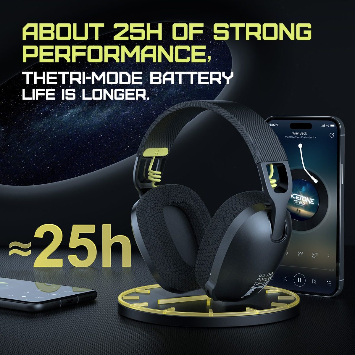 Audifonos Gamer Inalámbrico Onikuma B2 Color Negro – imagen 2