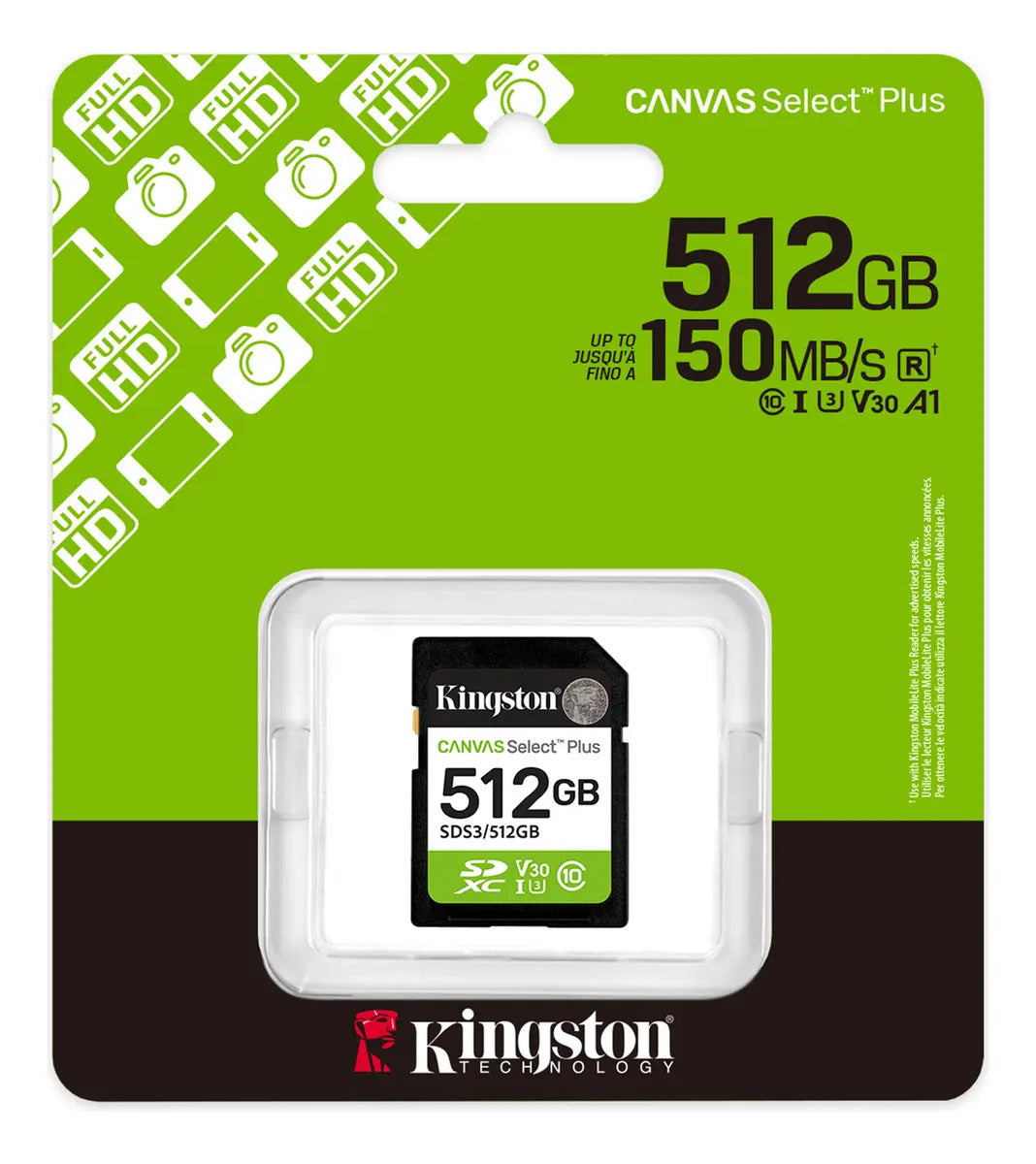 Memoria Tarjeta Sd Kingston Canvas Select Plus 512 Gb Clase 10 – imagen 2