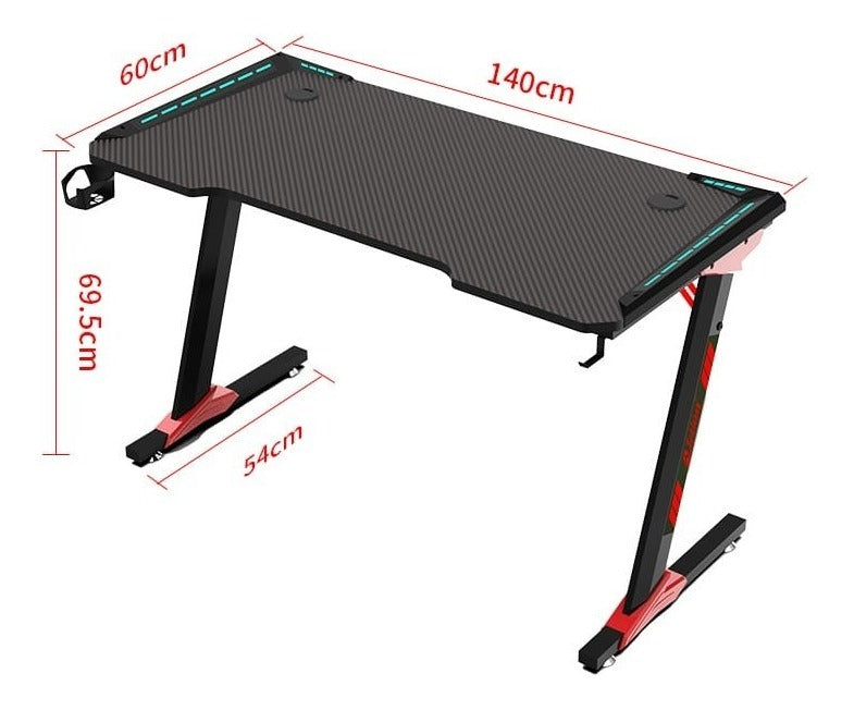 Escritorio Gamer Gtc Gta-002 Luz Led Negro – imagen 3