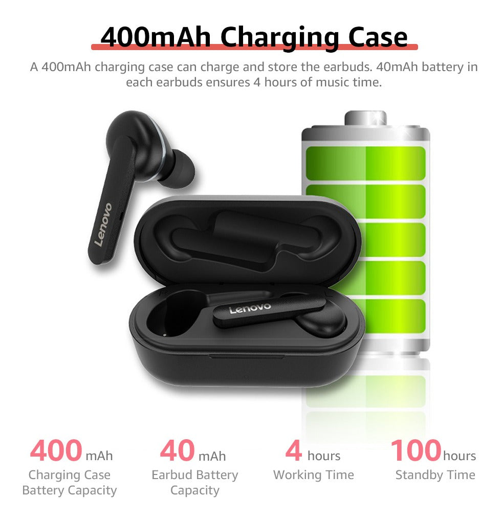 Audifonos Bluetooth Lenovo Deportivo Ht28 In Ear Negro – imagen 2