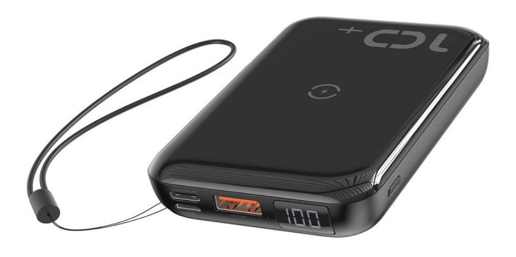 Batería Externa 10.000 Mah Mini S Qc3.0 Pd Inalámbrica Baseus Negro – imagen 2