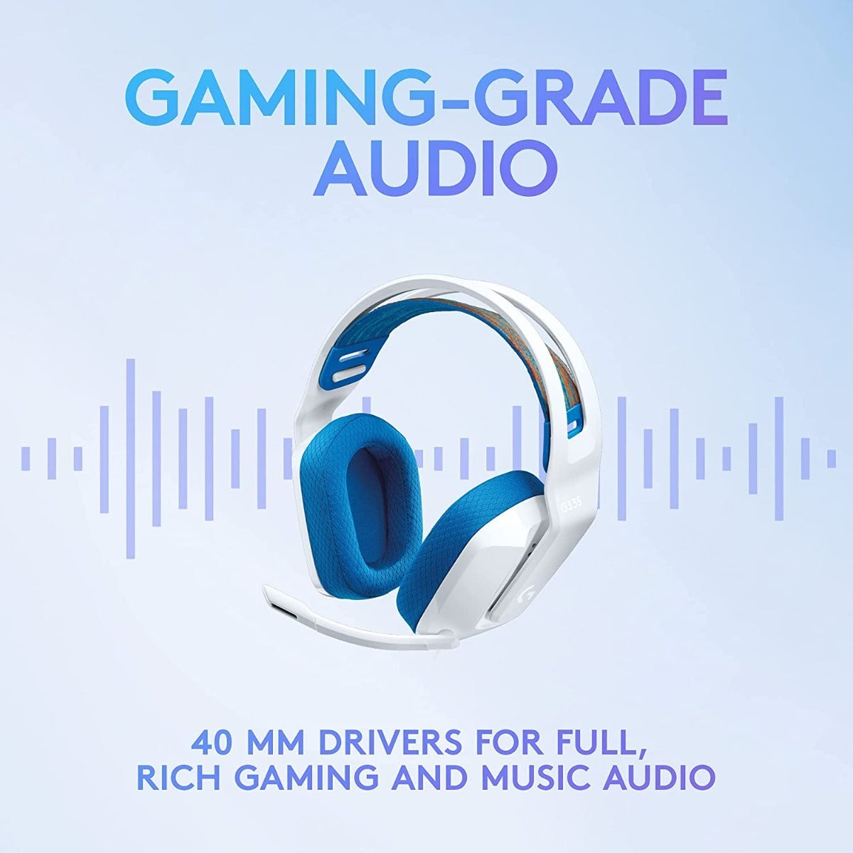 Audifonos Gamer Logitech Logitech G335 Pc Ps4 Switch Xbox Blanco – imagen 3