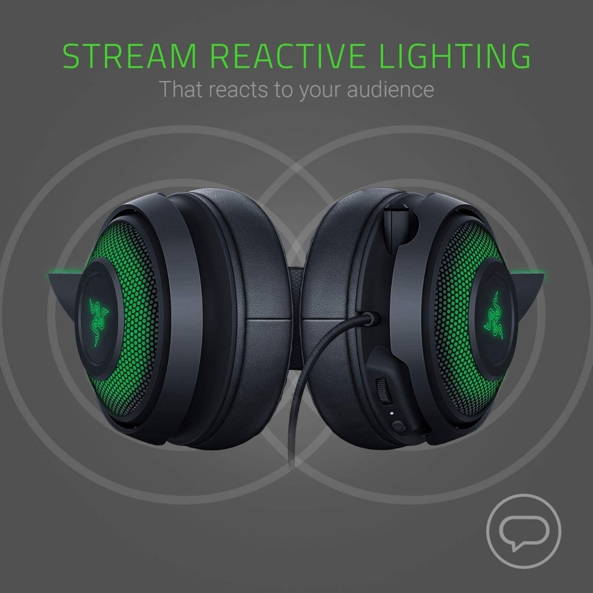 Audifonos Gamer Razer Kraken Kitty Chroma Rgb Usb Negro – imagen 3