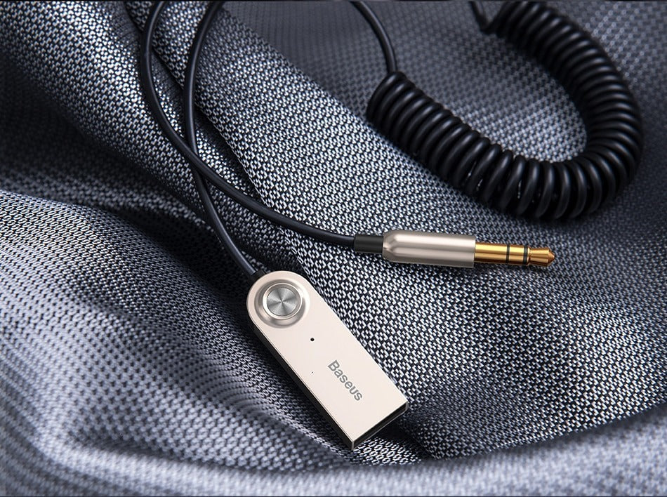 Receptor Bluetooth Auto Baseus Usb A Auxiliar 3.5mm Gris – imagen 4