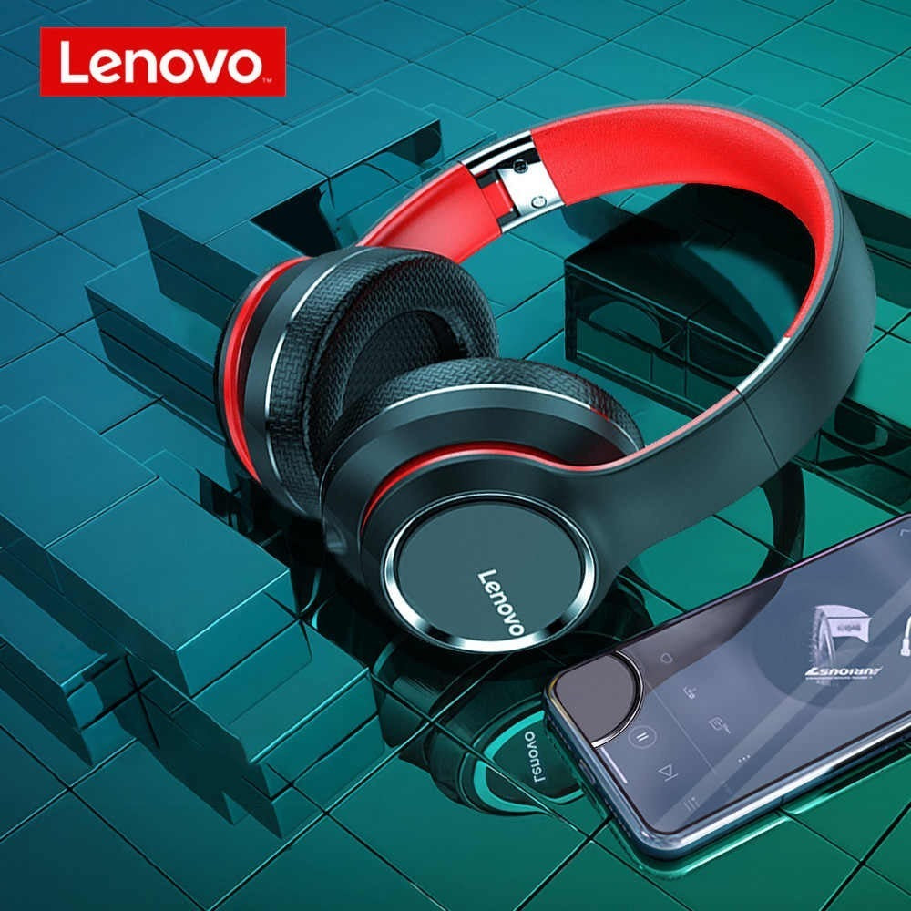 Audifonos Bluetooth Lenovo HD 200 Negro Rojo – imagen 2