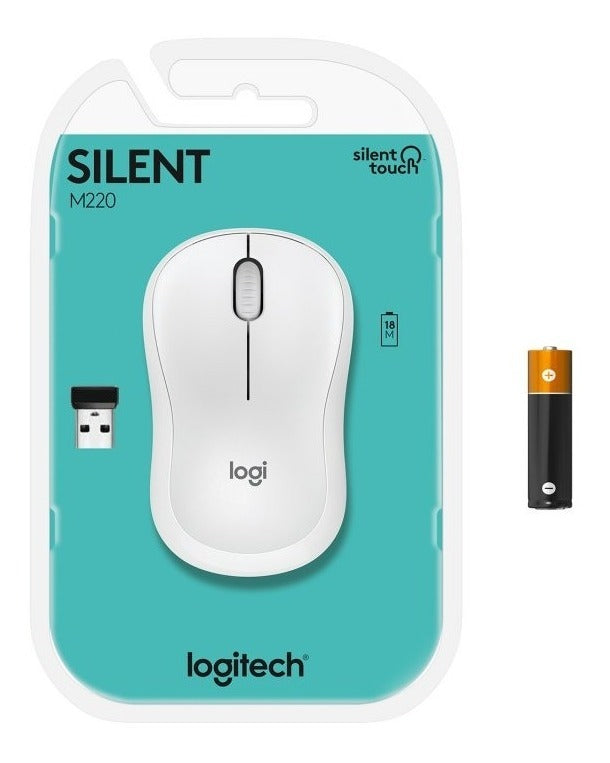Mouse Inalámbrico Logitech M220 Silencioso Blanco – imagen 2