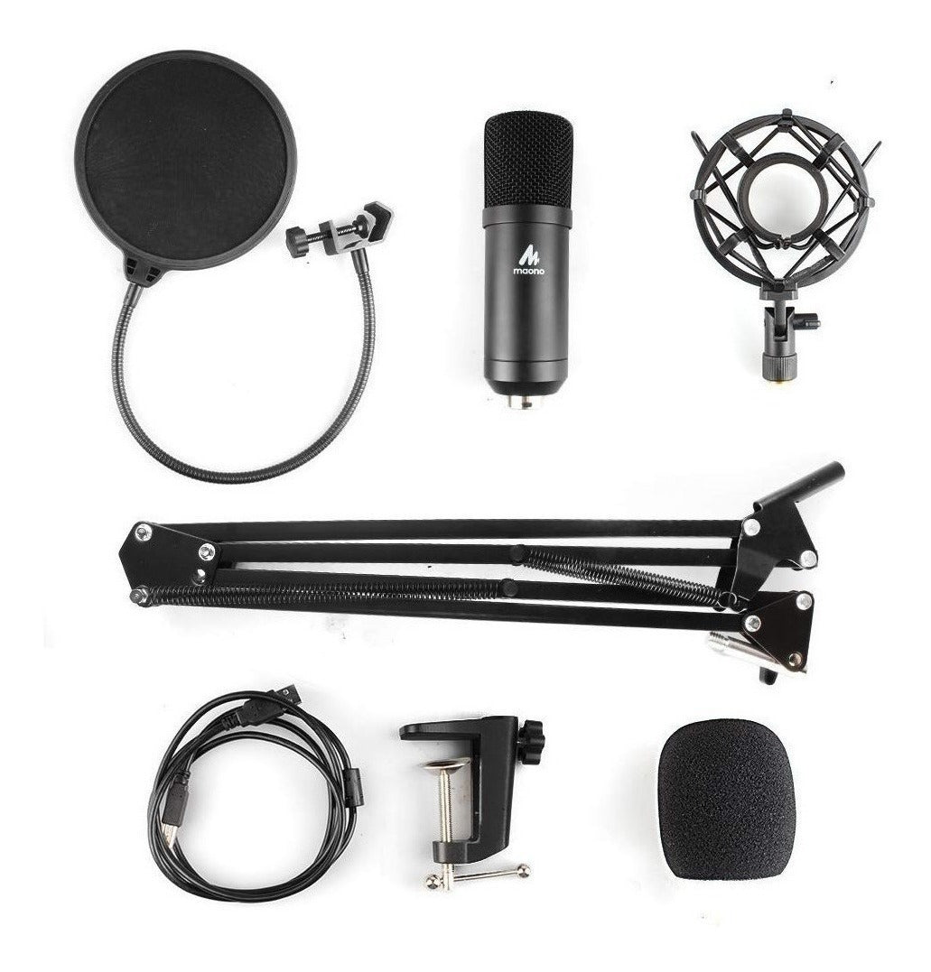 Kit Microfono Podcasting Usb Maono Au-pm422 Con Brazo Negro – imagen 2