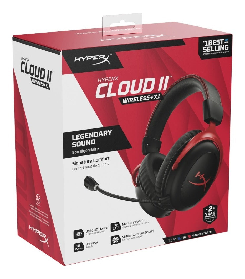Audífonos Gamer Hyperx Cloud II Wireless 7.1 Virtual Surround Negro – imagen 4