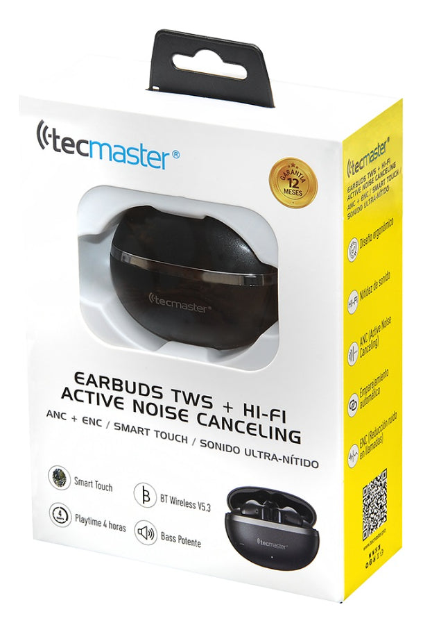 Audifonos Bluetooth Tecmaster Tm-300528 Anc Hifi Negro – imagen 3