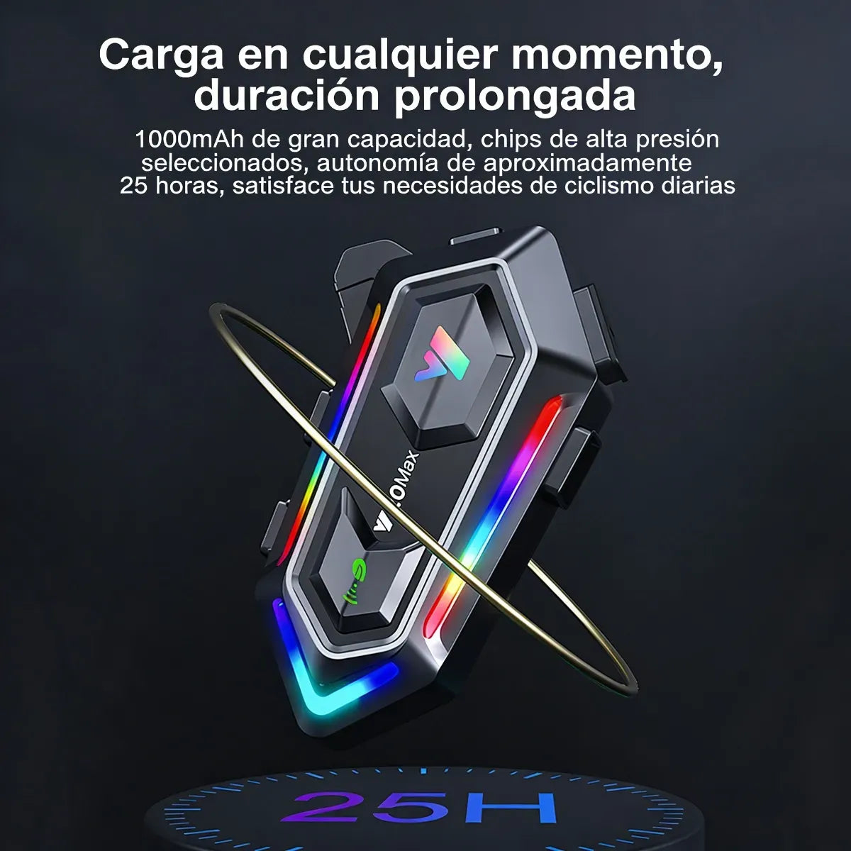 Intercomunicador Para Casco Moto Bluetooth Moto Y20 Max Negro