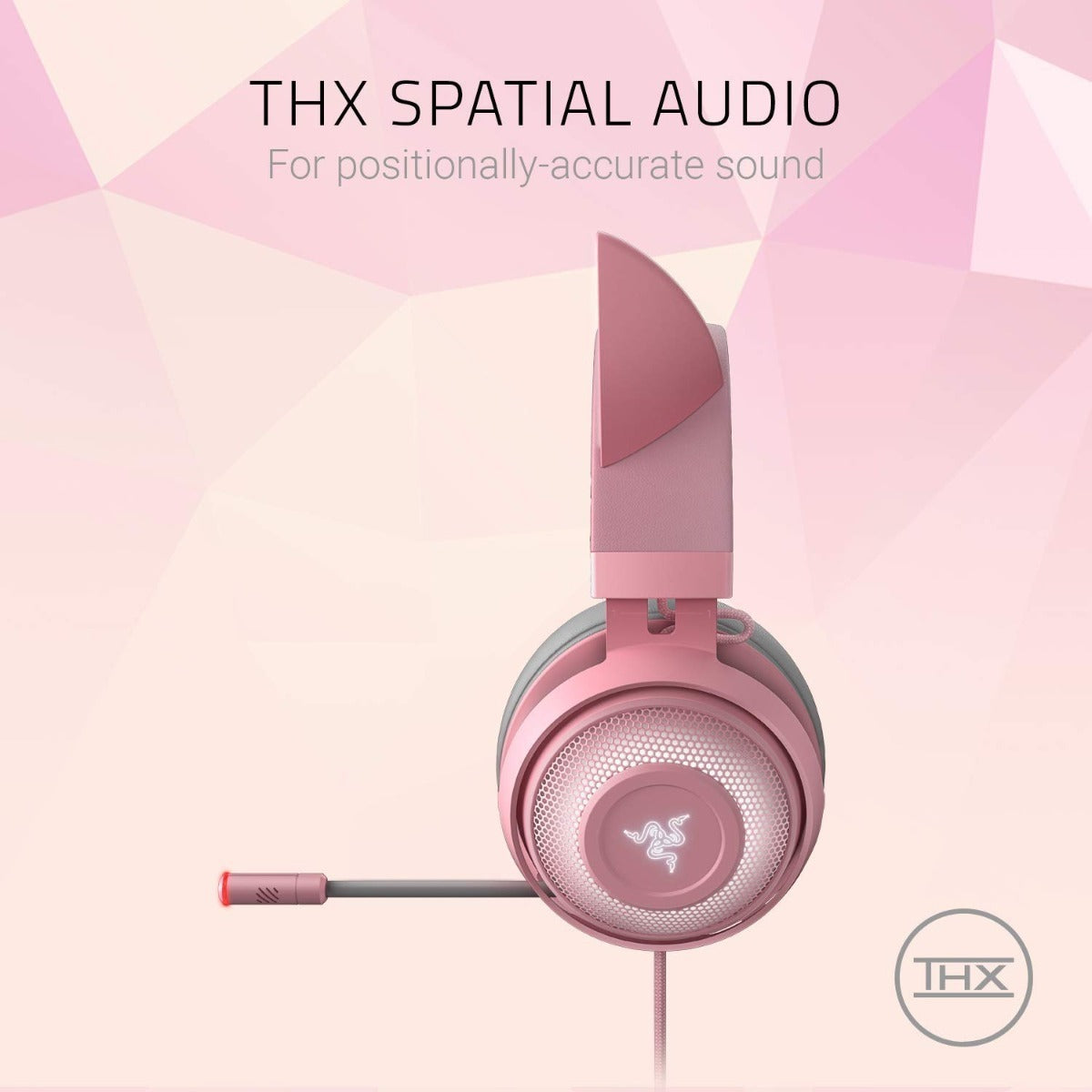 Audifonos Gamer Razer Kraken Kitty Chroma Rgb Usb Rosado – imagen 2