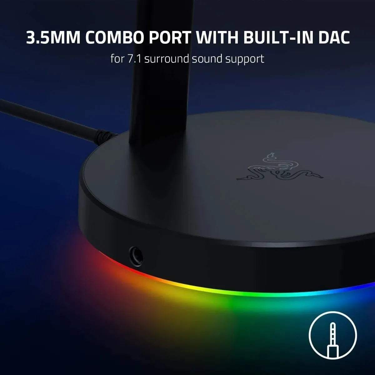 Soporte De Audifonos Razer Base Station V2 Chroma Usb Hub Rosado – imagen 5