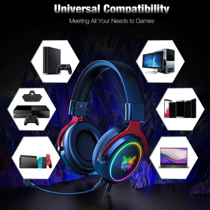 Audífonos Gamer Onikuma X10 Rgb Pc Ps4 Ps5 Xbox Switch Negro – imagen 2