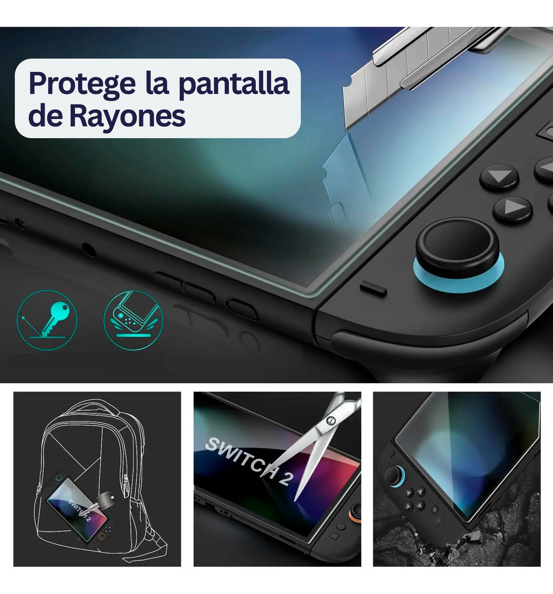Lamina de Vidrio Templado Nintendo Switch 2 – imagen 2