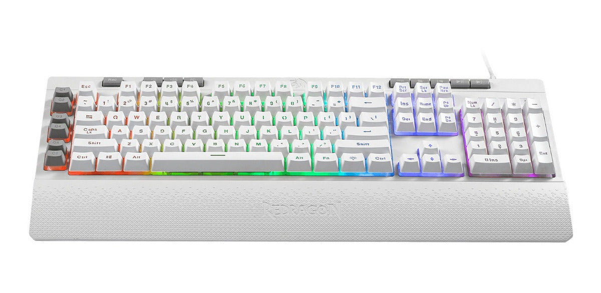 Teclado Gamer Redragon Shiva Rgb K512w Blanco – imagen 2