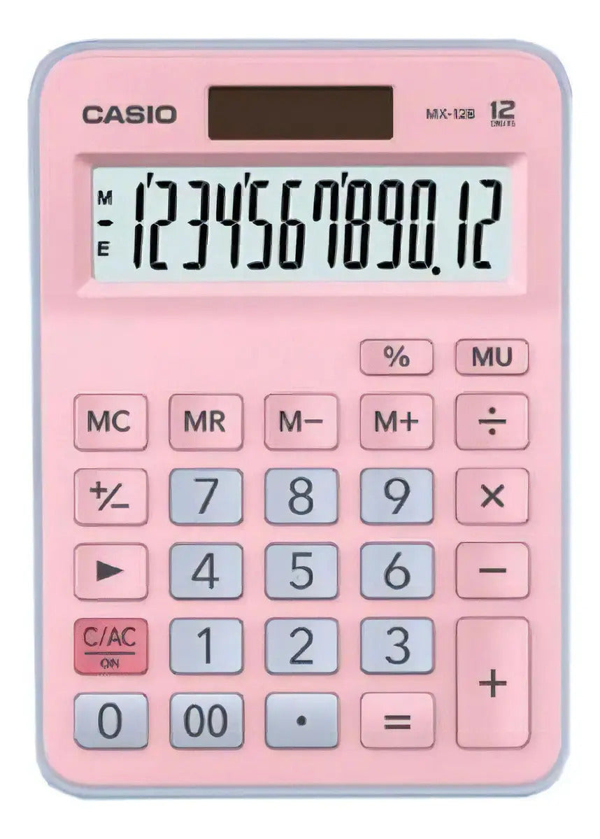 Calculadora Escritorio Casio Mx-12b 12 Digitos Color Rosa – imagen 2