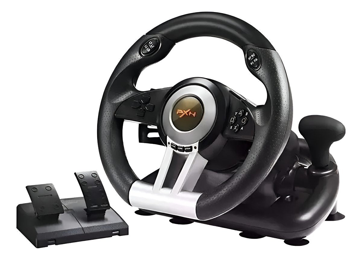 Kit Volante Con Pedales Pxn V3 Pro Para Pc Ps4 Xbox Switch Negro – imagen 4