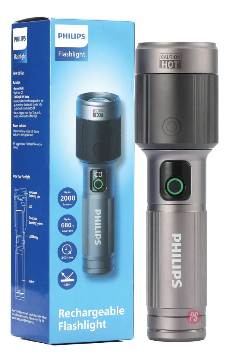 Linterna Recargable Philips 60w Tipo C 2300lm SFL5101/56 Gris – imagen 4