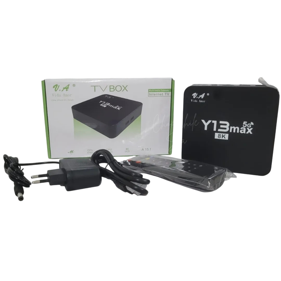 Android TV Box Tv Box Y13 Max 5g 8k 2 Tb Ram y 512 Gb Negro