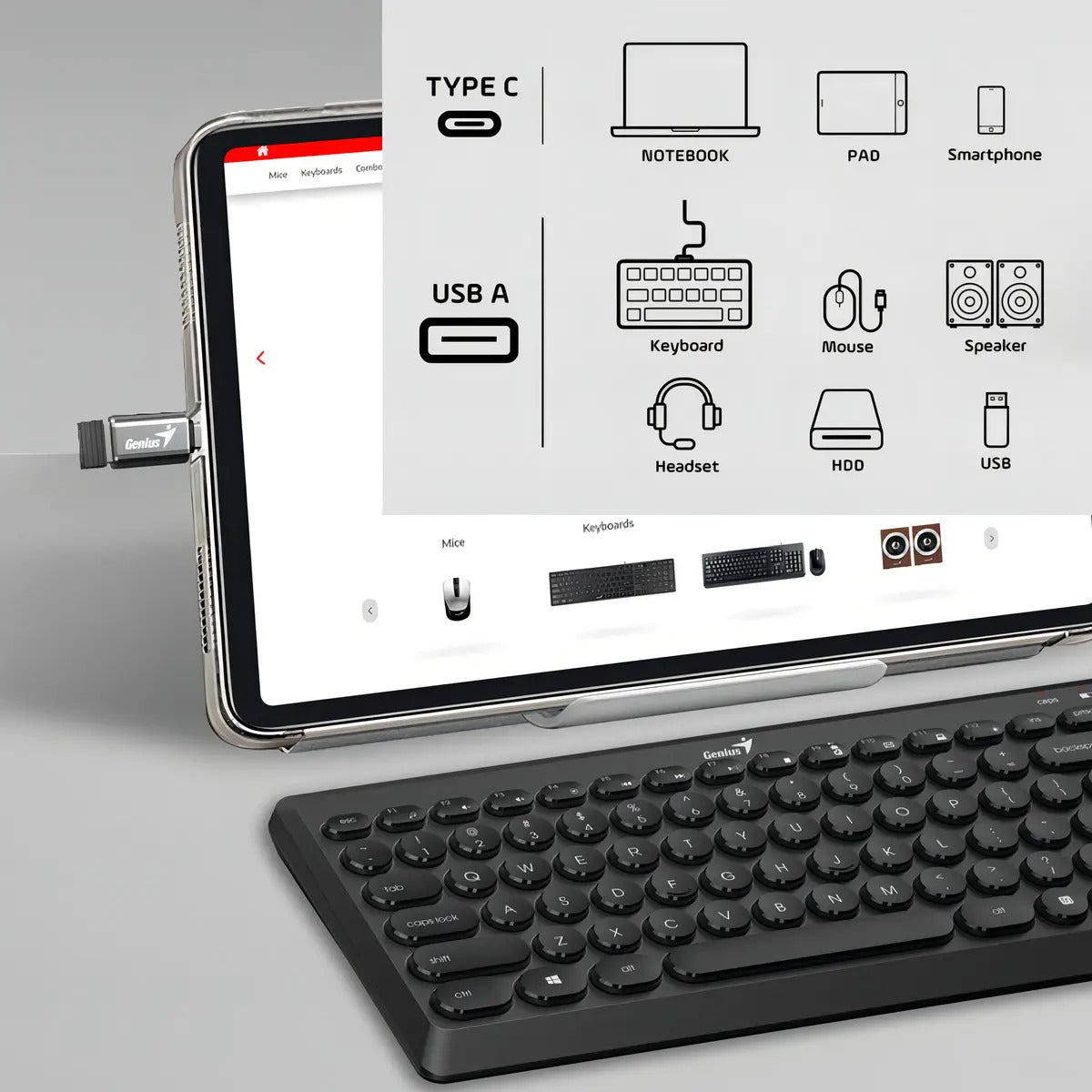 Adaptador Tipo C a Usb 3.0 Genius Acc-c2a Negro – imagen 3