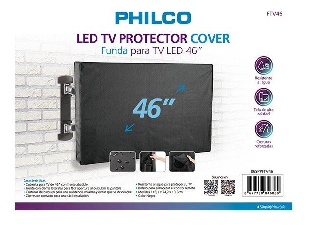 Funda Impermeable Para Tv Led 46 Philco Negro – imagen 2