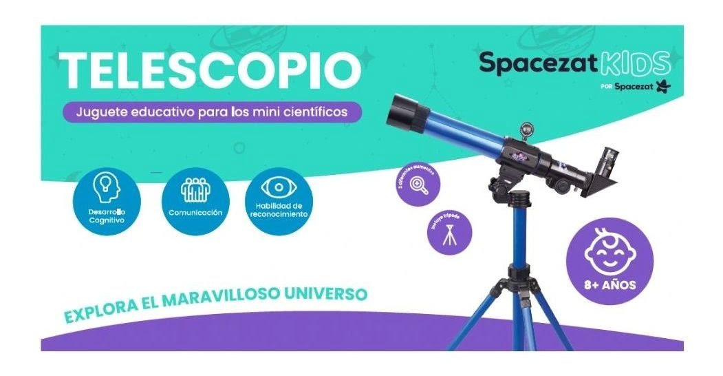 Telescopio Spacezat Pro Para Niños 3 Aumentos Azul – imagen 3