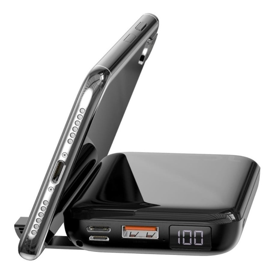 Batería Externa 10.000 Mah Mini S Qc3.0 Pd Inalámbrica Baseus Negro – imagen 3