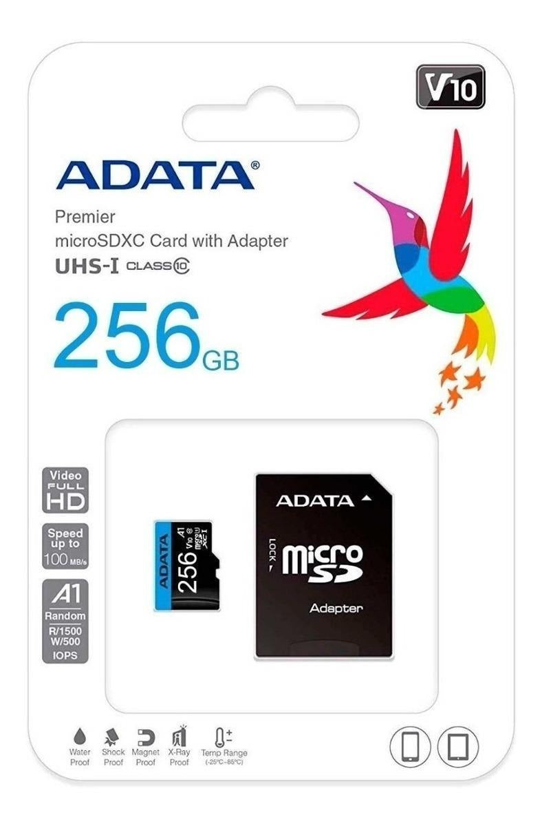 Micro Sd Adata 256 Gb Premier Clase 10 Negro – imagen 2