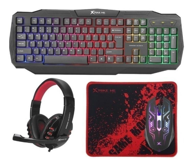 Kit Gamer Xtrike Me 4 En 1 Cm-406 Teclado Mouse Audífono Pad – imagen 5