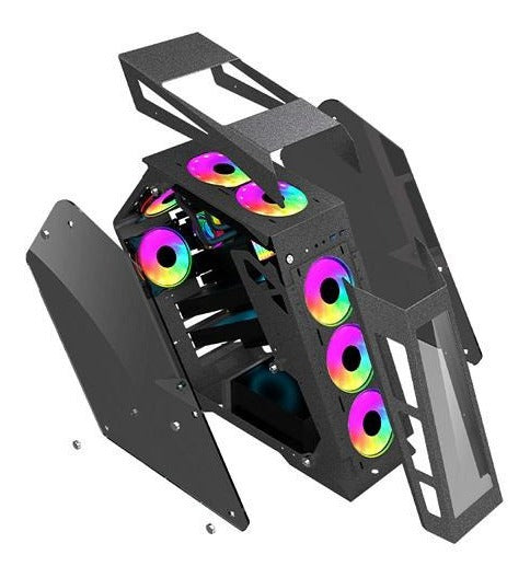 Gabinete Gamer Power Train Daka Plus Negro – imagen 2